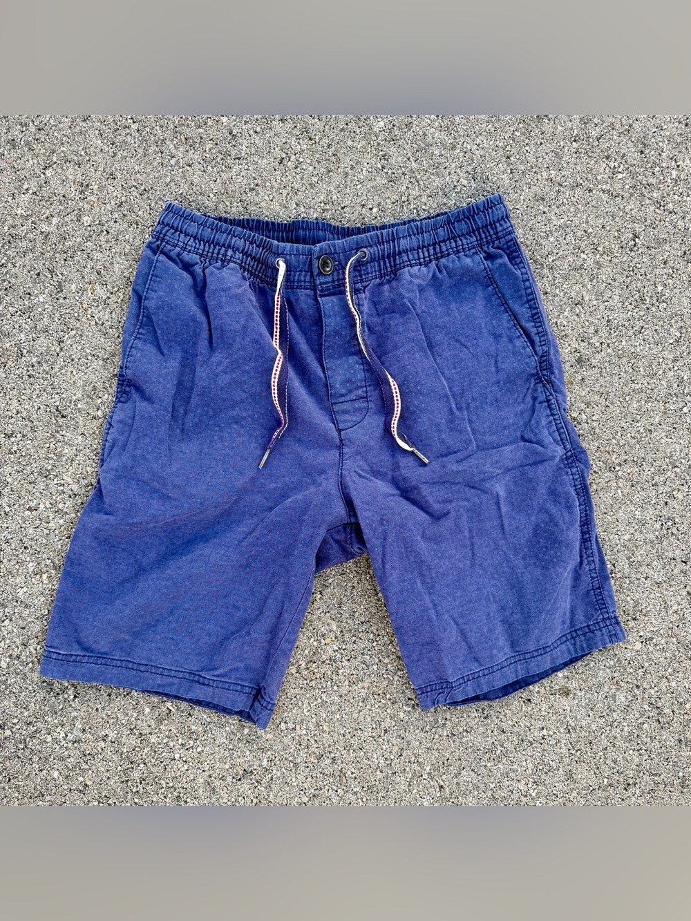 H&M Small Blue Dotted Elastic Waist Swim Trunks